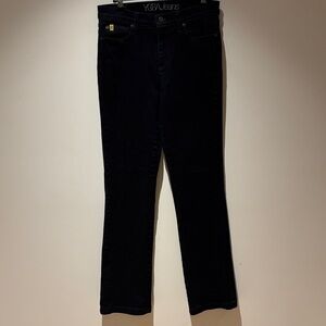 Yoga Jeans Women's Straight Leg Black Denim